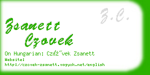 zsanett czovek business card